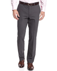 Kenneth Cole New York Slim Fit Charcoal Textured Dress Pants