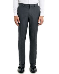 Topman Slim Fit Grey Suit Trousers