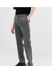 Noak Slim Fit Harris Tweed Suit Trousers In Grey