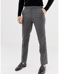 Burton Menswear Slim Fit Smart Trousers In Grey Puppytooth