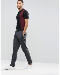 Asos Slim Suit Pants In Charcoal