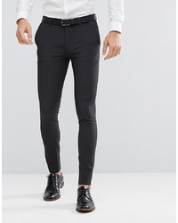 ASOS DESIGN Super Skinny Fit Suit Trousers In Charcoal