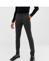 Twisted Tailor Super Skinny Suit Trouser In Charcoal Donegal Tweed