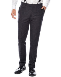 Asstd National Brand Wdny Charcoal Twill Flat Front Suit Pants Slim Fit
