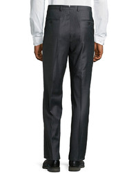 Hickey Freeman Worsted Wool Trousers Gray