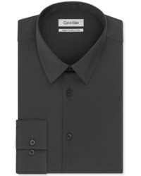Calvin Klein Charcoal Solid Dress Shirt