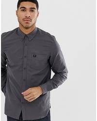 Fred Perry Classic Oxford Shirt In Grey