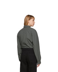 Lemaire Grey Pointed Collar Shirt