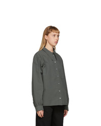 Lemaire Grey Pointed Collar Shirt