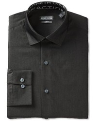 Kenneth Cole Reaction Kenneth Cole Chambray Slim Fit Solid Spread Collar Dress Shirt