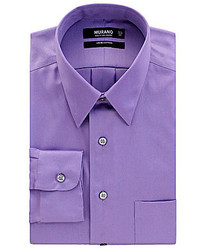 Murano Liquid Cotton Slim Fit Point Collar Solid Dress Shirt, $24 ...