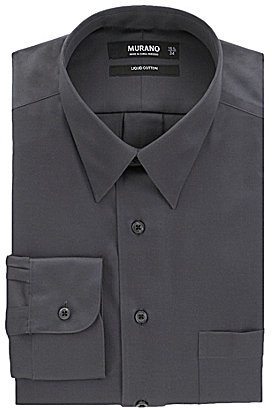 Murano Liquid Cotton Slim Fit Point Collar Solid Dress Shirt, $24 ...