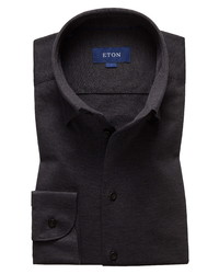 Eton Slim Fit Solid Knit Dress Shirt