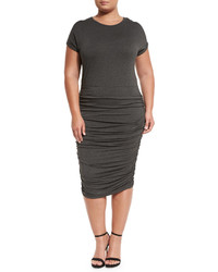Cynthia Steffe Short Sleeve Ruched Dress Graphite