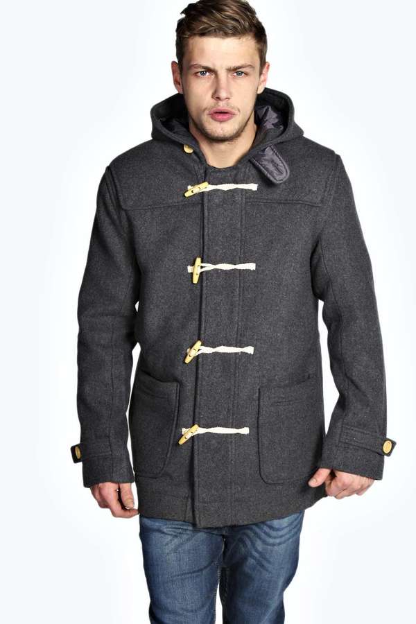 Boohoo Wool Mix Hooded Duffle Coat | Where to buy & how to wear