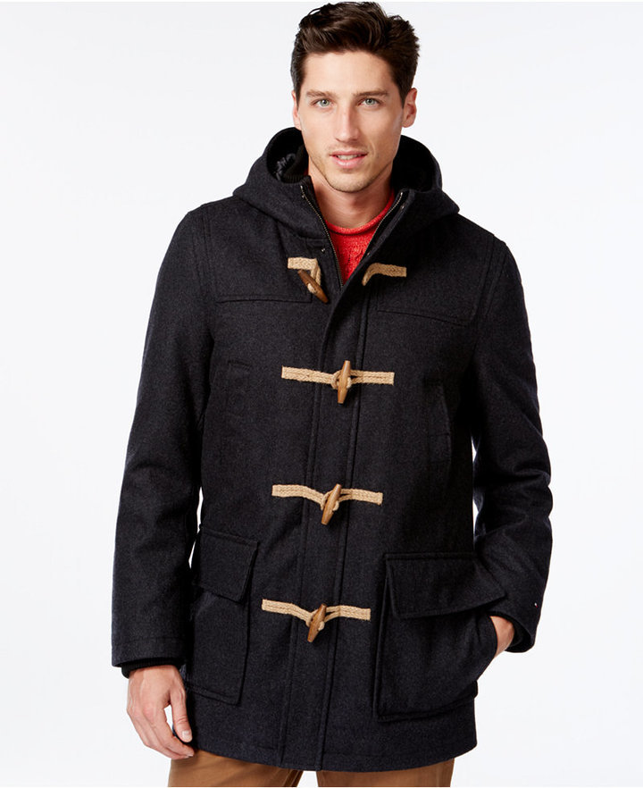 tommy hilfiger hooded toggle coat