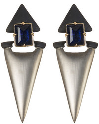 Alexis Bittar Lucite Dangling Geo Clip On Earrings