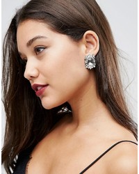 Asos Square Jewel Stud Earrings