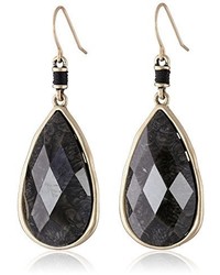 The Sak Charcoal Color Elongated Faceted Drop Earrings