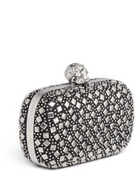 Alexander McQueen Stud Skull Leather Box Clutch