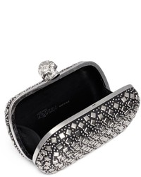 Alexander McQueen Stud Skull Leather Box Clutch