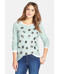 Halogen Halogen(R) Embellished Cashmere Sweater (Regular & Petite)