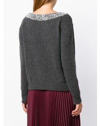 Ermanno Scervino Knit Sweater With Embellishts