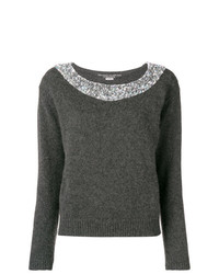 Ermanno Scervino Knit Sweater With Embellishts