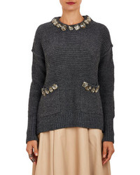 Zhor & Nema Zhor Nma Jewel Embellished Pullover Sweater