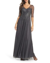 La Femme Waterfall Embellished Gown