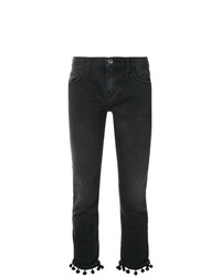 Current/Elliott Cropped Bobble Embellished Jeans