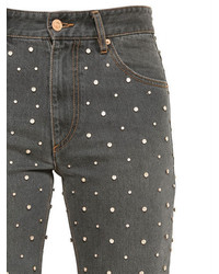 Isabel Marant Embellished Cotton Denim Jeans