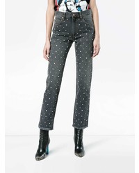 Isabel Marant Ulano Swarovski Crystal Embellished Straight Jeans