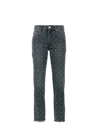 Isabel Marant Ulano Swarovski Crystal Embellished Straight Jeans