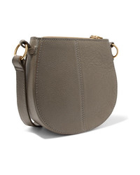 See by Chloe Kriss Mini Eyelet Embellished Textured Leather And Suede Shoulder Bag