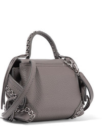 Tod's Wave Micro Embellished Leather Tote Anthracite