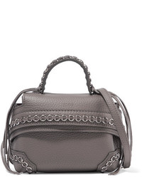 Tod's Wave Micro Embellished Leather Tote Anthracite