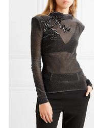 Christopher Kane Embroidered Lurex Top