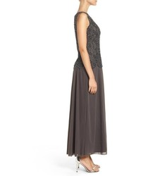 Pisarro Nights Embellished Mesh Gown