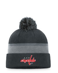 FANATICS Branded Charcoal Washington Capitals Authentic Pro Home Ice Cuffed Knit Hat With Pom At Nordstrom