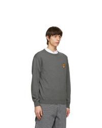 Moschino Grey Knit Teddy Sweater
