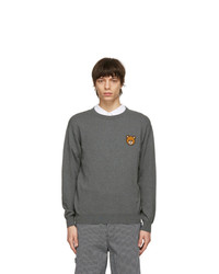 Moschino Grey Knit Teddy Sweater