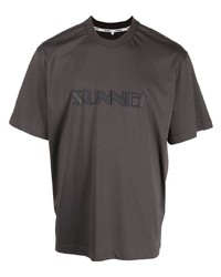 Sunnei Embroidered Logo Detail T Shirt