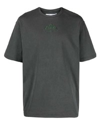 SAMSOE SAMSOE Logo Embroidered Cotton T Shirt