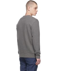 Ralph Lauren Purple Label Grey Fleece Bear Patch Sweatshirt