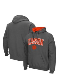 Colosseum Charcoal Clemson Tigers Arch Logo 30 Pullover Hoodie