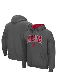 Colosseum Charcoal Indiana Hoosiers Arch Logo 30 Pullover Hoodie