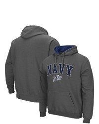 Colosseum Charcoal Navy Mid Arch Logo 30 Pullover Hoodie
