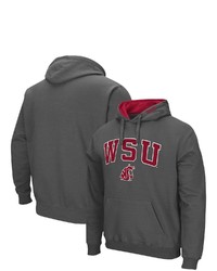 Colosseum Charcoal Washington State Cougars Arch Logo 30 Pullover Hoodie