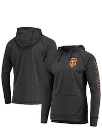 STITCHES Heathered Black San Francisco Giants Hit Raglan Pullover Hoodie